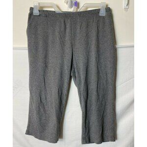 CROFT & BARROW CROPPED STRETCH PANTS WOMENS PETITE SMALL Activewear Gray S  PS